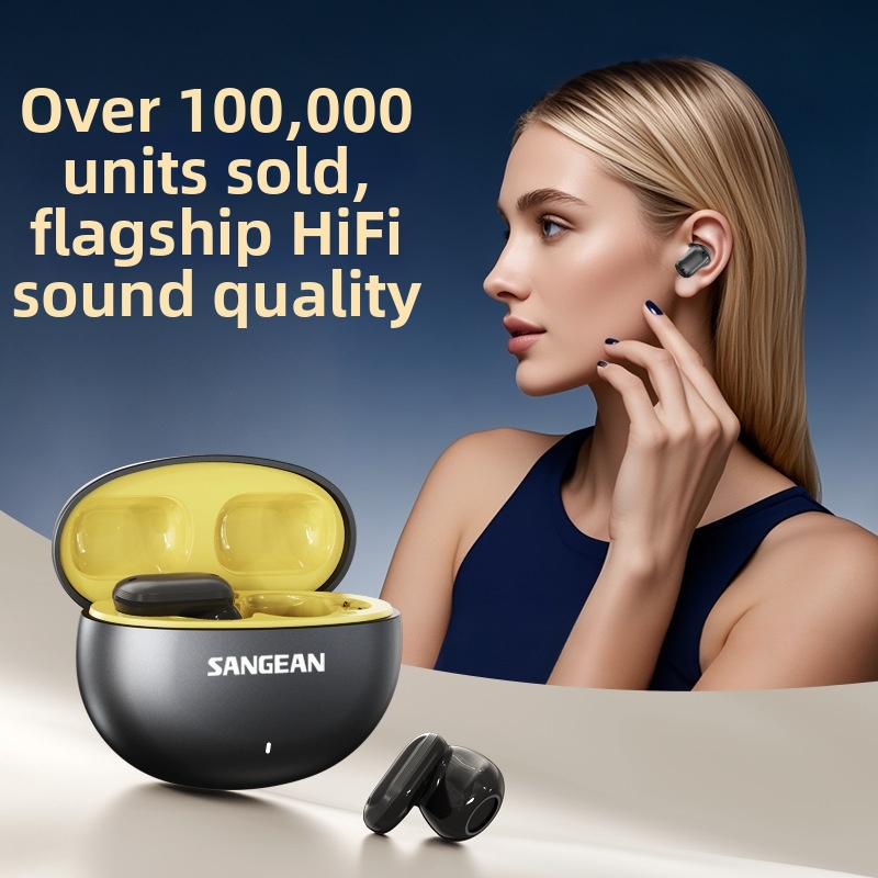 Shanjin Semi-In-Ear Earphones for Sleep Long Battery Life Noise Reduction Stereo - Image 3