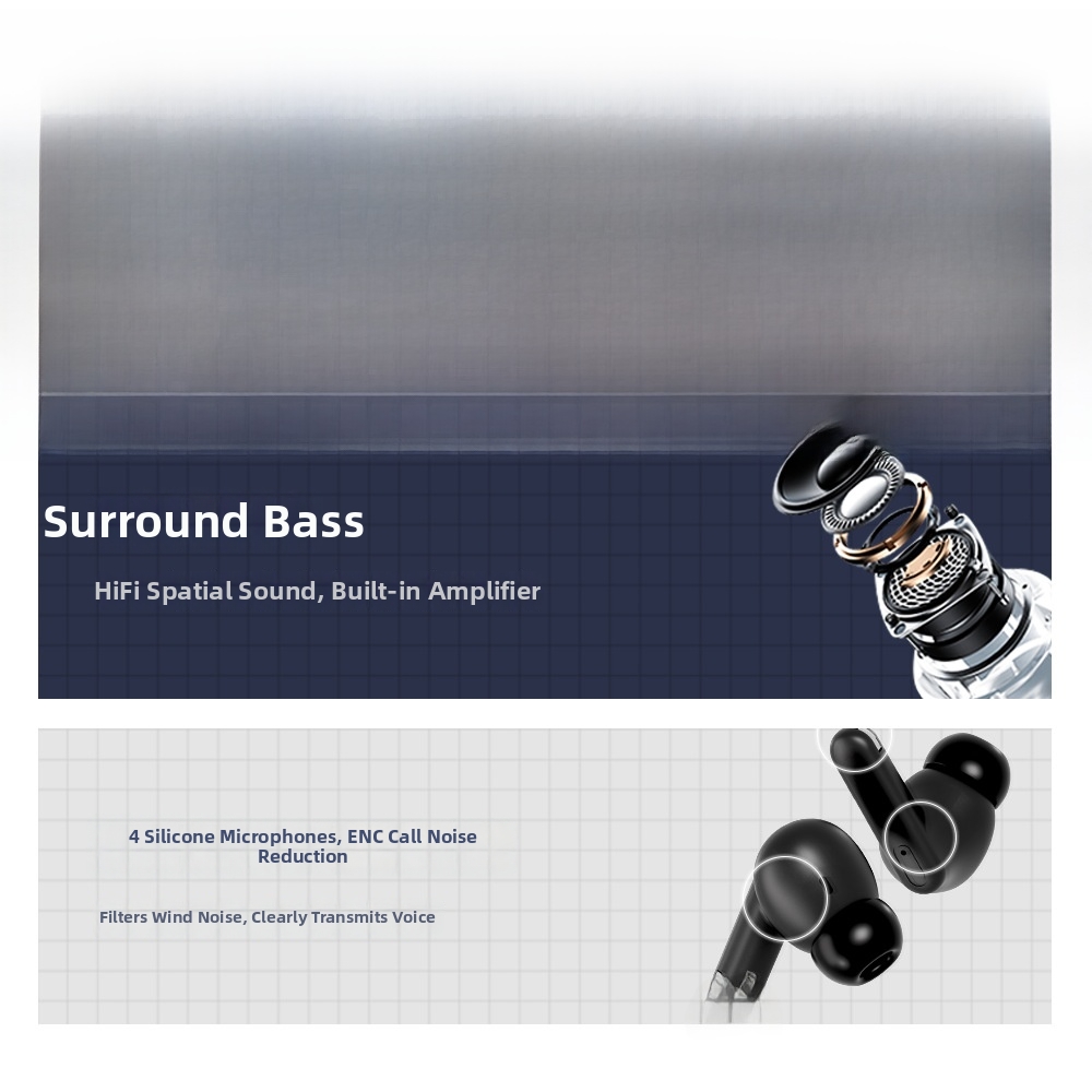 Realfit F3 Anc Active Noise Reduction True Wireless Bluetooth 5.4 Headphones High-Quality In-Ear Tws - Image 4