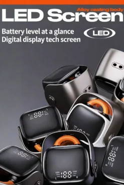 Alternative view of Clip-On Open-Ear Bluetooth Headphones, Ultra-Long Battery, Premium High-Tech Texture