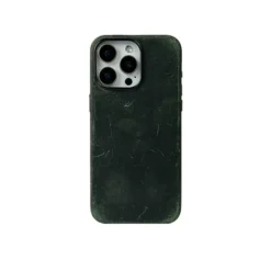 iPhone Green MagSafe Crazy Horse Leather Shockproof Case