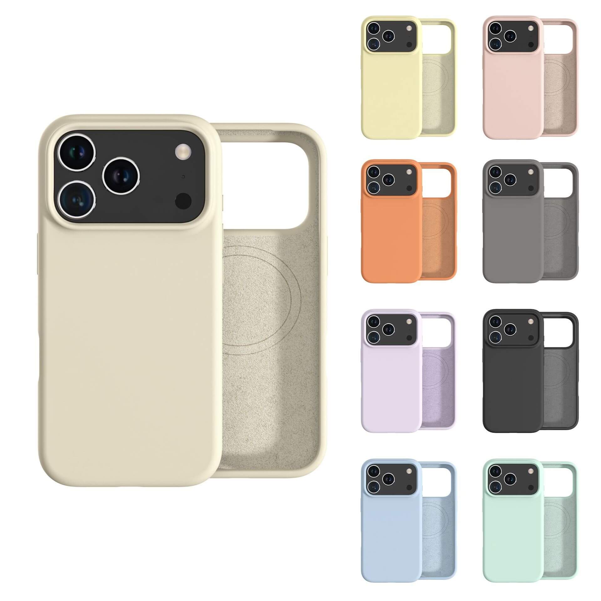 Suitable for Apple 17 Silicone Magsa Magnetic Suction 16Pro All-Inclusive Mobile Phone Case Official Iphone15 High-End Anti-Fall - Image 3