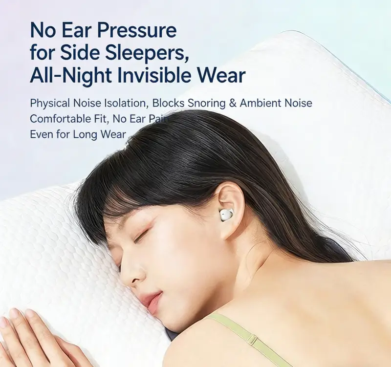 Soft In-Ear Sleep Bluetooth Headphones, Long-Wear Painless, Wireless Noise Cancelling - Image 4