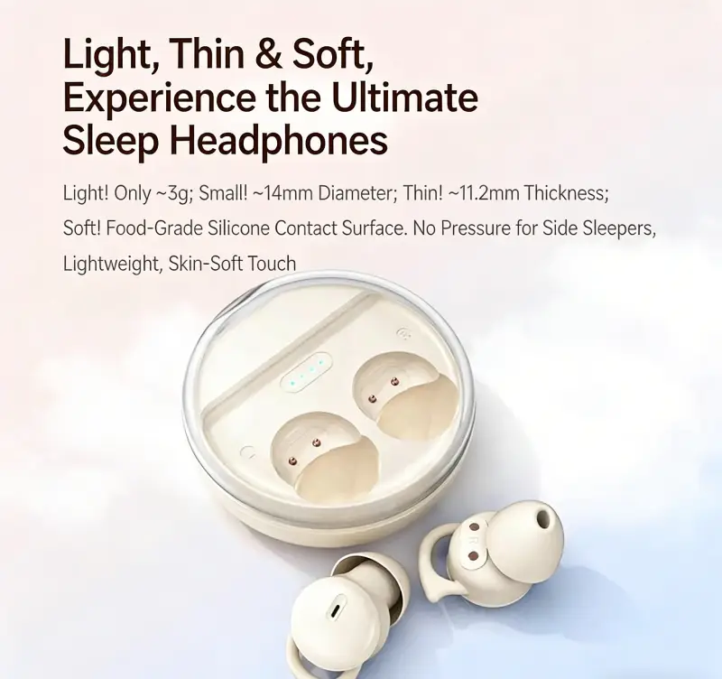 Soft In-Ear Sleep Bluetooth Headphones, Long-Wear Painless, Wireless Noise Cancelling - Image 5