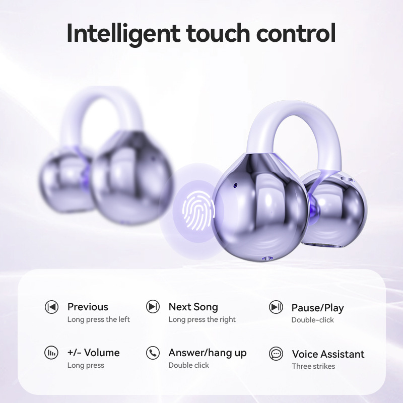 Clip on Earbuds Wireless Bluetooth 5.4 Headphones - Image 3