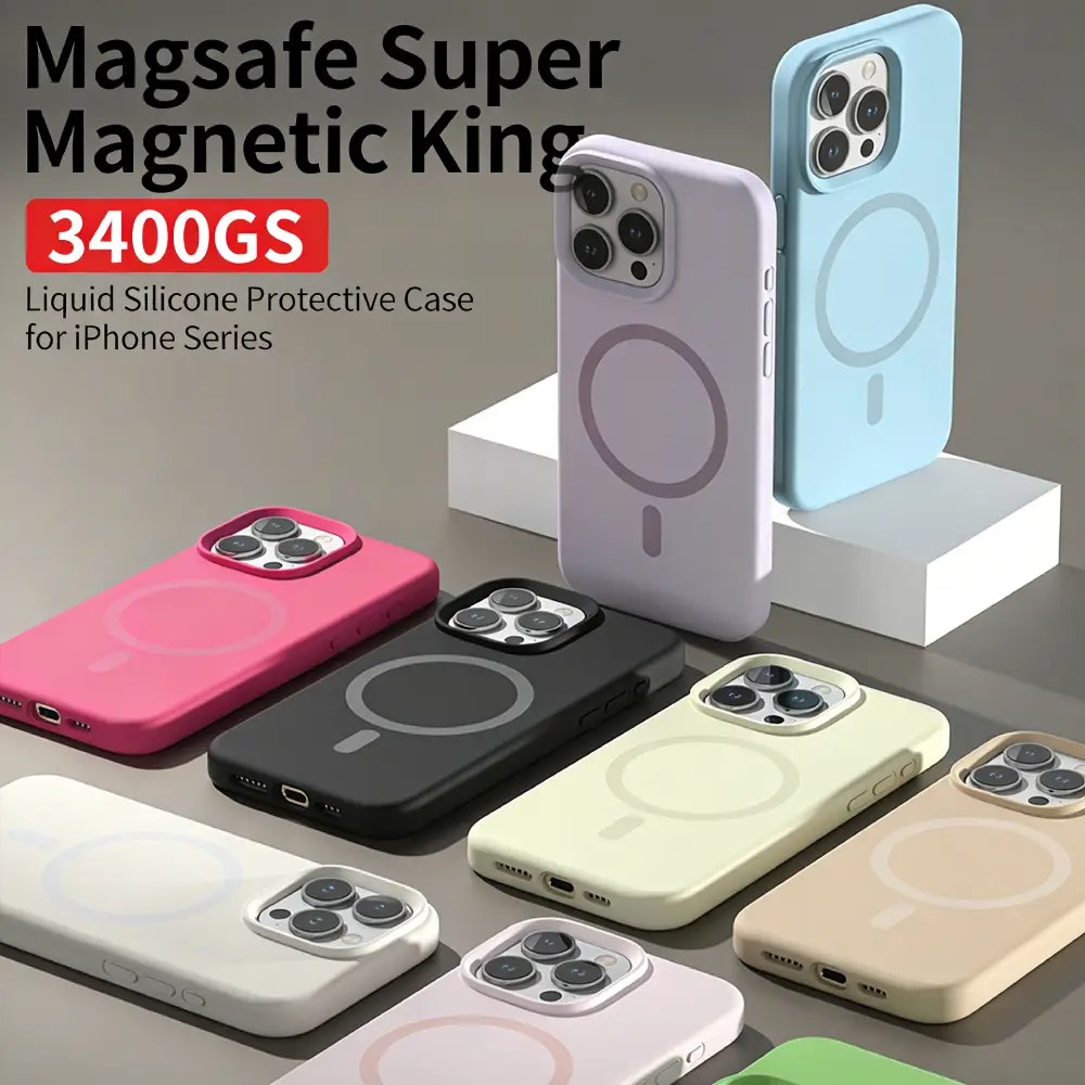 Magnetic Magsafe Liquid Silicone Shockproof Protective Apple Case - Image 7