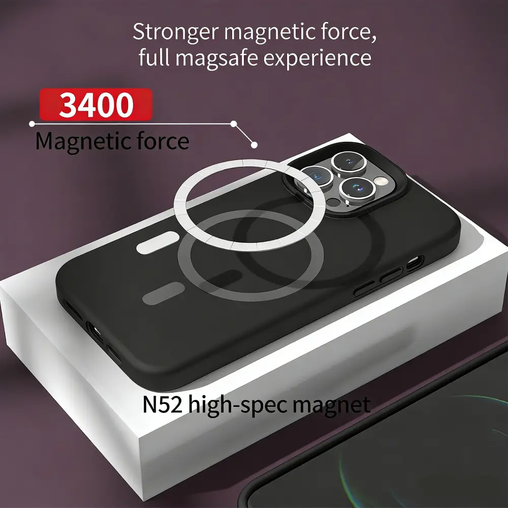 Magnetic Magsafe Liquid Silicone Shockproof Protective Apple Case - Image 8