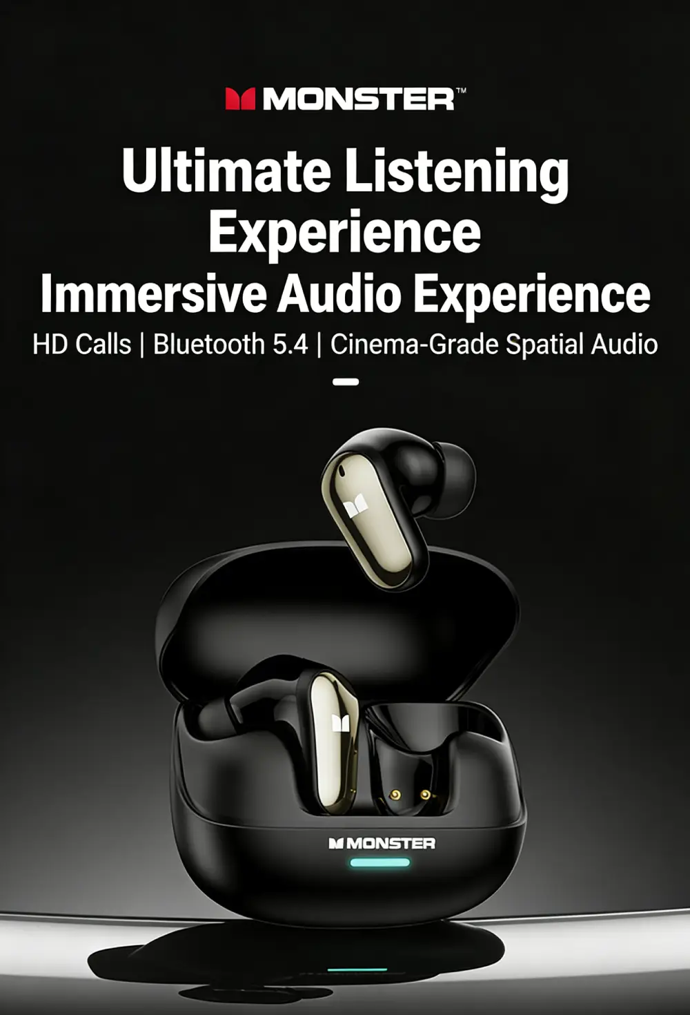 Monster Maxstar MQT52: Low Latency Gaming & Hi-Fi Audio Earbuds - Image 7