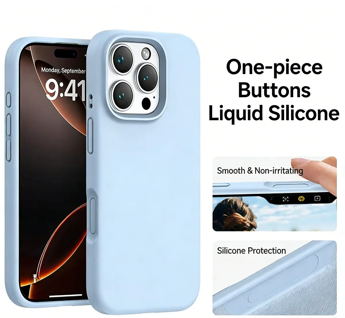Basic liquid silicone phone case with premium feel full coverage - Image 4