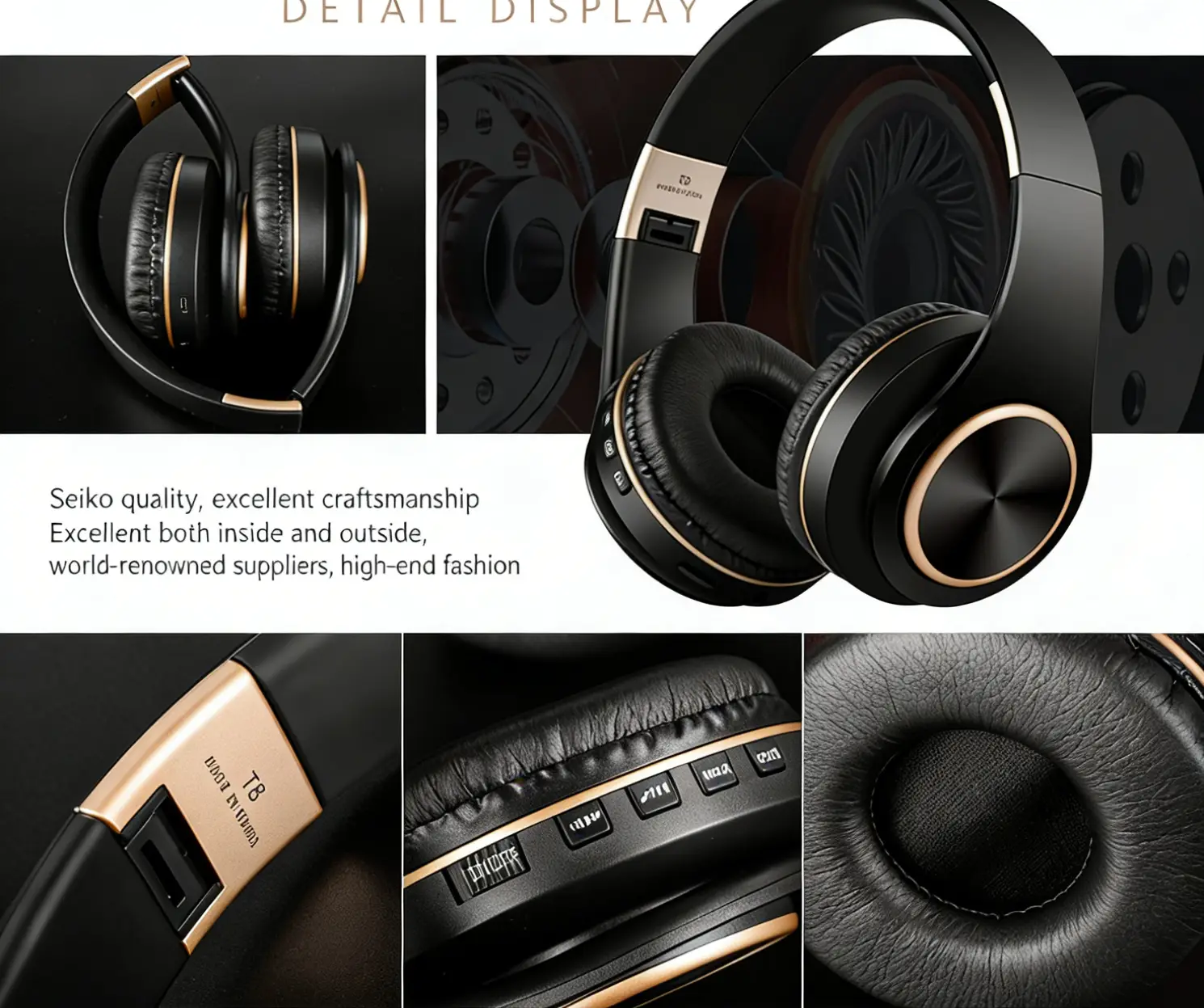 Long Battery Life ANC Noise Cancelling Foldable Soft Over-Ear Bluetooth Headphones - Image 6