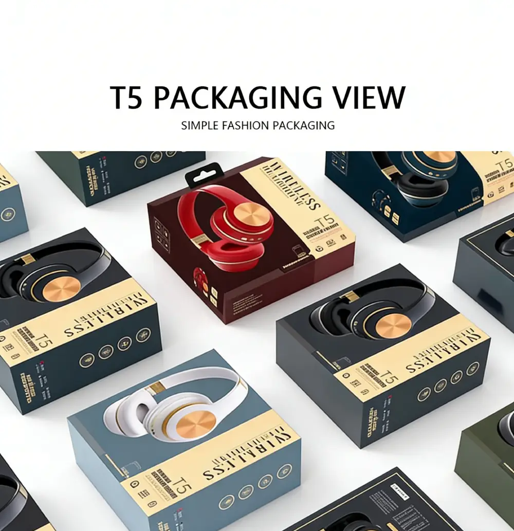 Over-ear Bluetooth Wireless Headphones, Stereo Bass, for Phone Music & Sports Running - Image 6