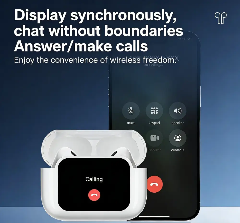 In-ear Bluetooth Earbuds with Full-color Touch Display & Noise Reduction - Image 8